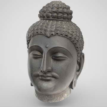 犍陀羅佛首雕塑3D模型與數字化保護